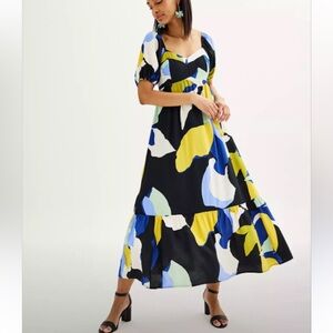 Nine West Geometric Tiered Dress